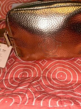 True Religion Metallic Rose Gold Fanny  pack